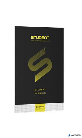 Füzet, tűzött, A4, kockás, 32 lap, ICO "Student Premium", "87-32", fekete