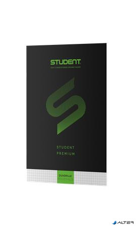 Füzet, tűzött, A4, kockás, 32 lap, ICO "Student Premium", "87-32", fekete