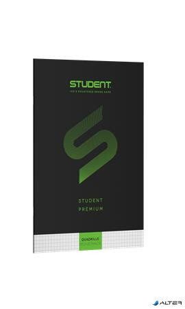 Füzet, tűzött, A4, kockás, 32 lap, ICO "Student Premium", "87-32", fekete