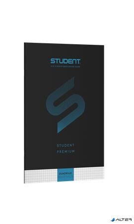 Füzet, tűzött, A4, kockás, 32 lap, ICO "Student Premium", "87-32", fekete
