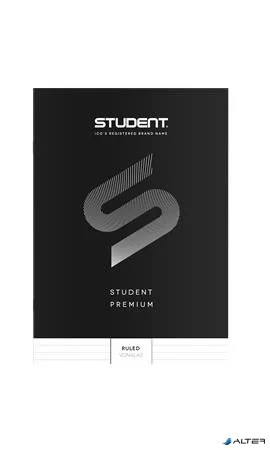 Füzet, tűzött, A4, vonalas, 32 lap, ICO "Student Premium", "81-32", fekete