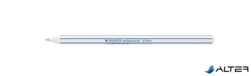 Golyóstoll display, 0,7 mm, kupakos, antibakteriális, ICO 'Signetta', kék