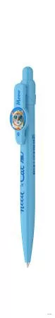 Golyóstoll display, 0,8 mm, nyomógombos, cicás tolltest, ICO "Cat", kék