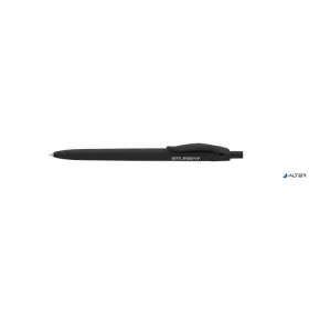   Golyóstoll, 0,7 mm, nyomógombos, fekete tolltest, ICO "Student", kék