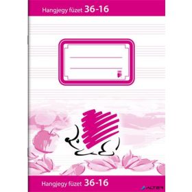   Füzet, tűzött, A5, hangjegy, 16 lap, ICO "Süni", "36-16"