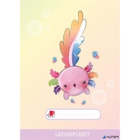   Füzet, tűzött, A5, lecke, 32 lap, ICO "Süni", axolotl