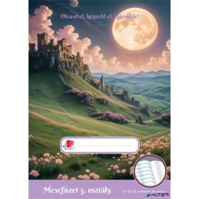   Olvasónapló, tűzött, A5, 32 lap, 3. osztály, ICO "Süni Mesefüzet", kastély