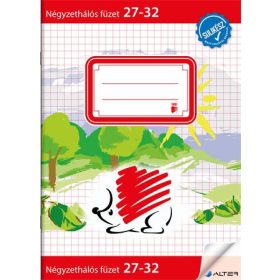   Füzet, tűzött, A5, kockás, 32 lap, ICO "Süni Sulikész", "27-32"