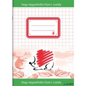   Füzet, tűzött, A5, nagy kockás, 32 lap, 1. osztály, ICO "Süni"