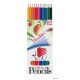 Színes ceruza készlet, hatszögletű, hajlékony, ICO 'Süni', 12 különböző szín