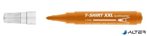 Textilmarker, 1-3 mm, kúpos, ICO "XXL T-Shirt", barna
