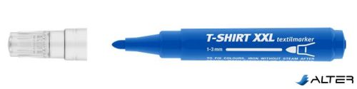 Textilmarker, 1-3 mm, kúpos, ICO "XXL T-Shirt", kék