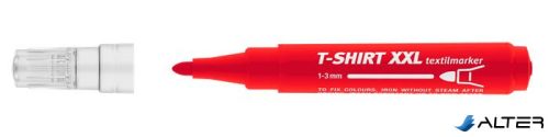 Textilmarker, 1-3 mm, kúpos, ICO "XXL T-Shirt", piros