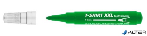 Textilmarker, 1-3 mm, kúpos, ICO "XXL T-Shirt", zöld