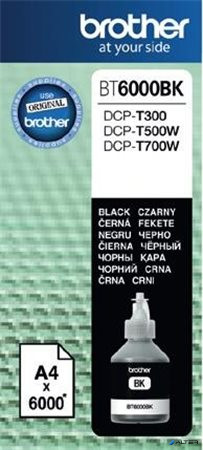 BT6000BK Tintapatron DCP T-300, 500W, 700W nyomtatókhoz, BROTHER fekete, 6K