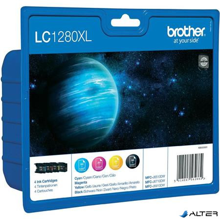 LC1280XLBCMY Tintapatron multipack MFC J6910DW, BROTHER, b+c+m+y, 1*2400 o., 3*1200 o.