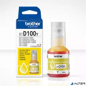  BTD100Y Tinta DCP T430W, 435W, TS530W, T730W nyomtatókhoz, BROTHER, sárga, 5k