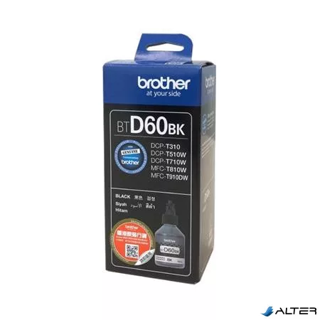 BTD60BK Tinta DCP-T310W, T510W, T710W, MFC-T810W, 910DW nyomtatókhoz, BROTHER, fekete, 6500 oldal