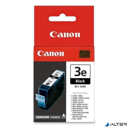 BCI-3B Tintapatron BJC-3000, i550 nyomtatókhoz, CANON, fekete, 27ml