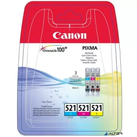   CLI-521KIT Tintapatron multipack Pixma iP3600, 4600 nyomtatókhoz, CANON, c+m+y, 3*9ml