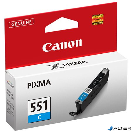 CLI-551C Tintapatron Pixma iP7250, MG5450 nyomtatókhoz, CANON, cián, 7ml