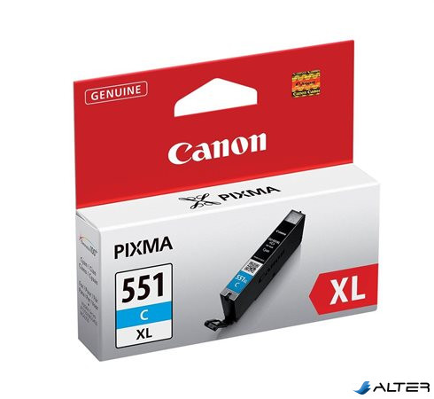 CLI-551CXL Tintapatron Pixma iP7250, MG5450, MG6350 nyomtatókhoz, CANON kék, 11ml