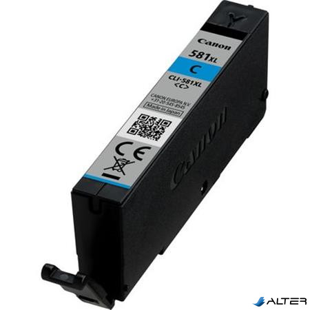 CLI-581CXL Tintapatron Pixma TS7550, 8150, 9150 nyomtatókhoz, CANON, cián, 8,3ml