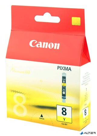 CLI-8Y Tintapatron Pixma iP3500, 4200, 4300 nyomtatókhoz, CANON sárga, 13ml