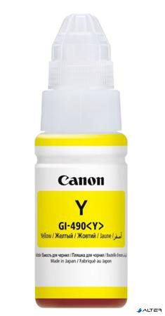 GI490 Tinta Pixma MFP G2411, G3411, G4411 nyomtatókhoz, CANON, sárga, 70 ml