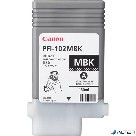 PFI-102MB Tintapatron iPF500, 600, 700 nyomtatókhoz, CANON, matt fekete, 130ml