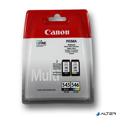 PG-545/CL-546 Tintapatron multipack Pixma MG2450, MG2550 nyomtatókhoz, CANON, fekete, színes, 2*180 oldal