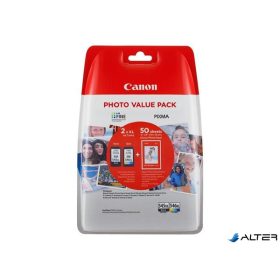   PG-545XL/CL546XL Tintapatron multipack Pixma MG2450, 2550 nyomtatókhoz, CANON, b+c + GP501 (50 lap 10x15) papír