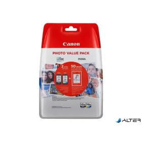   PG-545XL/CL546XL Tintapatron multipack Pixma MG2450, 2550 nyomtatókhoz, CANON, b+c + GP501 (50 lap 10x15) papír