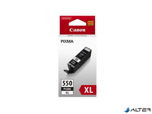 PGI-550PGBXL Tintapatron Pixma iP7250, MG5450, MG6350 nyomtatókhoz, CANON fekete, 22ml