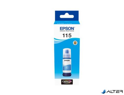 T07D24 Tinta, EcoTank L8160, L8180 nyomtatókhoz, EPSON, cián, 70 ml