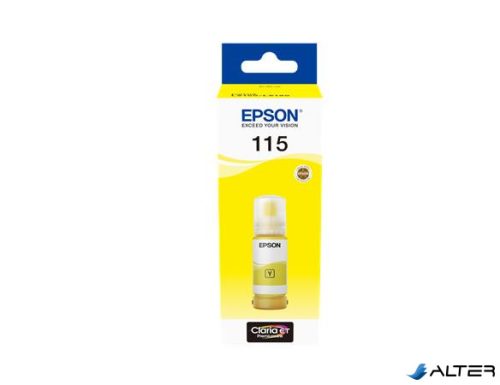 T07D44 Tinta, EcoTank L8160, L8180 nyomtatókhoz, EPSON, sárga, 70 ml