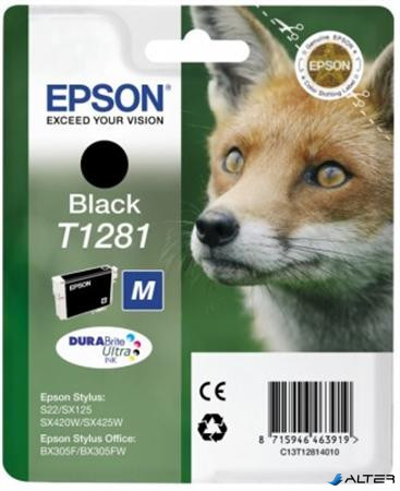 T12814011 Tintapatron Stylus S22, SX125, SX420W nyomtatókhoz, EPSON, fekete, 5,9ml