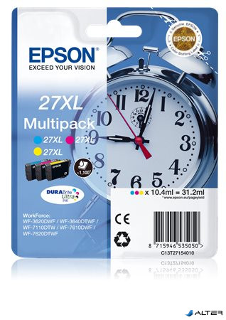 T27154010 Tintapatron multipack Workforce 3620DWF,7110DTW nyomtatóhoz, EPSON, c+m+y,31,2 ml