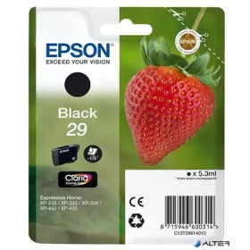 C13T29814010 Tintapatron XP235/332 nyomtatókhoz, EPSON fekete, 5,3ml