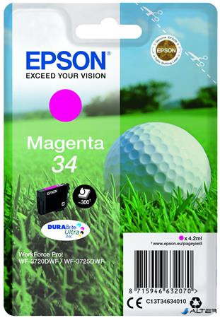 T34634010 Tintapatron WorkForce WF-3720DWF nyomtatóhoz, EPSON, magenta, 4,2 ml