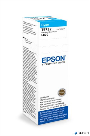 T67324A10 Tintapatron L800 nyomtatóhoz, EPSON kék, 70ml