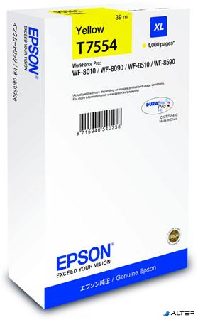 T755440 Tintapatron WF8590, 8510, 8090 nyomtatókhoz, EPSON sárga, 39ml