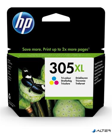 3YM63AE Tintapatron Deskjet 2320,2710, 4120 nyomtatókhoz, HP 305XL, színes, 200 oldal