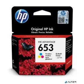   3YM74AE Tintapatron DeskJet Plus Ink Advantage 6075 All-in-One nyomtatóhoz, HP 653, c+m+y, 200 oldal