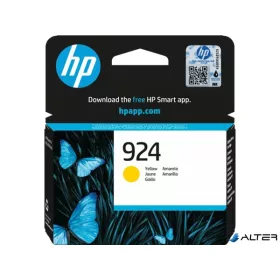   4K0U5NE Tintapatron Officejet Pro 8120e, 8130e nyomtatókhoz, HP 924, sárga, 400 oldal