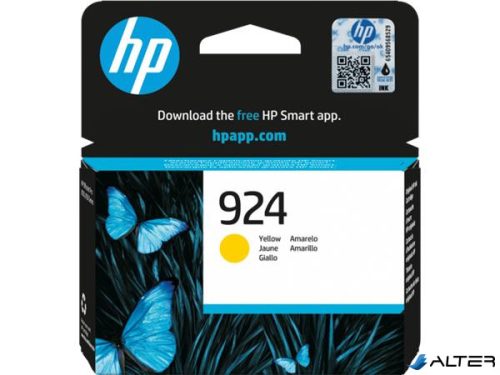 4K0U5NE Tintapatron Officejet Pro 8120e, 8130e nyomtatókhoz, HP 924, sárga, 400 oldal