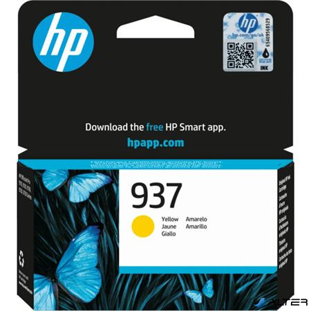 4S6W4NE Tintapatron,  Officejet Pro 9120e, 9130e nyomtatókhoz, HP 937, sárga, 800 oldal