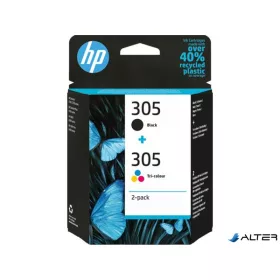   6ZD17AE Tintapatron multipack Deskjet 2320,2710, 4120 nyomtatókhoz, HP 305, fekete, színes, 120+100 oldal
