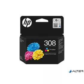   7FP20UE Tintapatron  Deskjet 2900, Envy 6110e nyomtatókhoz, HP 308, színes, 120 oldal