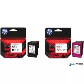 C2P10AE Tintapatron Deskjet Ink Advantage 5575 nyomtatóhoz, HP 651 fekete, 600 oldal